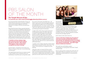 Temple Skincare voted salon of the month Temple Skincare voted salon of the month