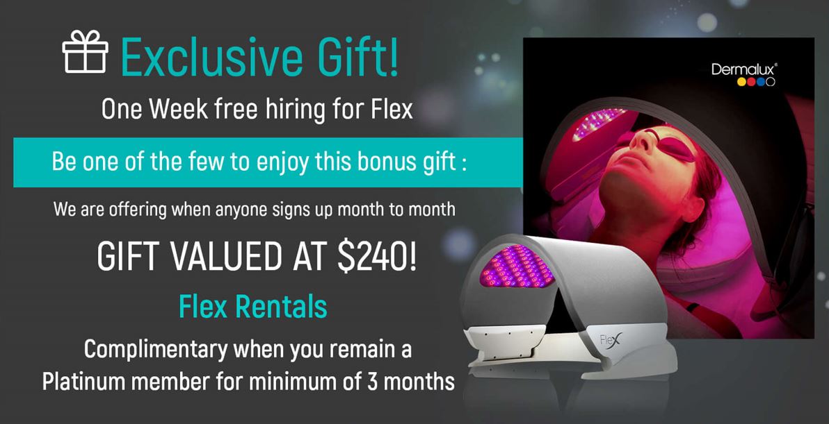 free hire dermalux flex vip skin subsciptions