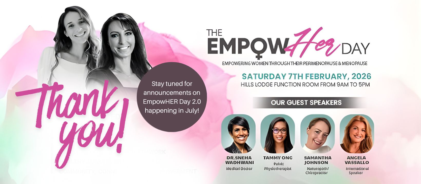 Stay tuned for announcements on EmpowHER Day 2.0 happening in July!