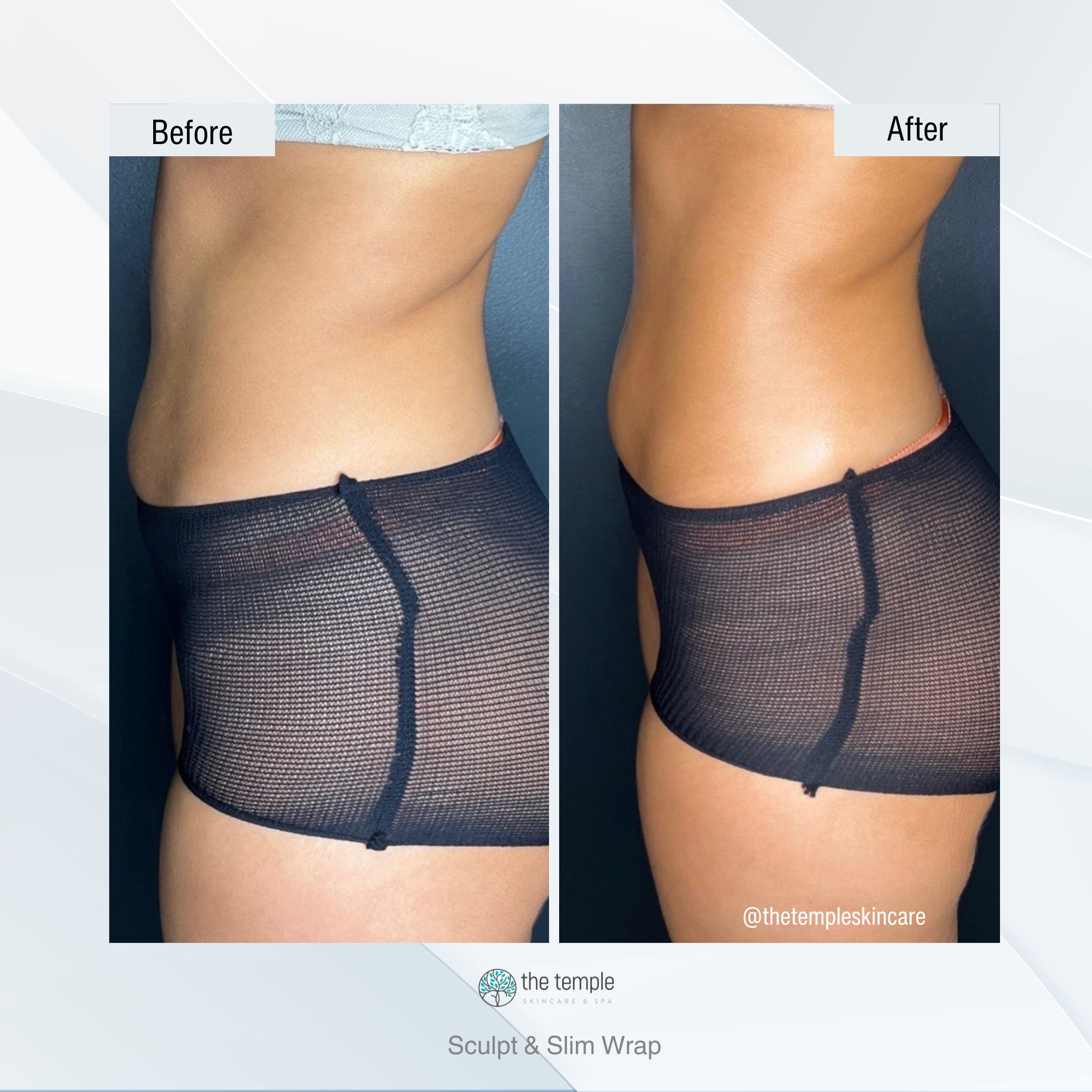 Sculpt & Slim Wrap Before and After Temple Skincare & Spa