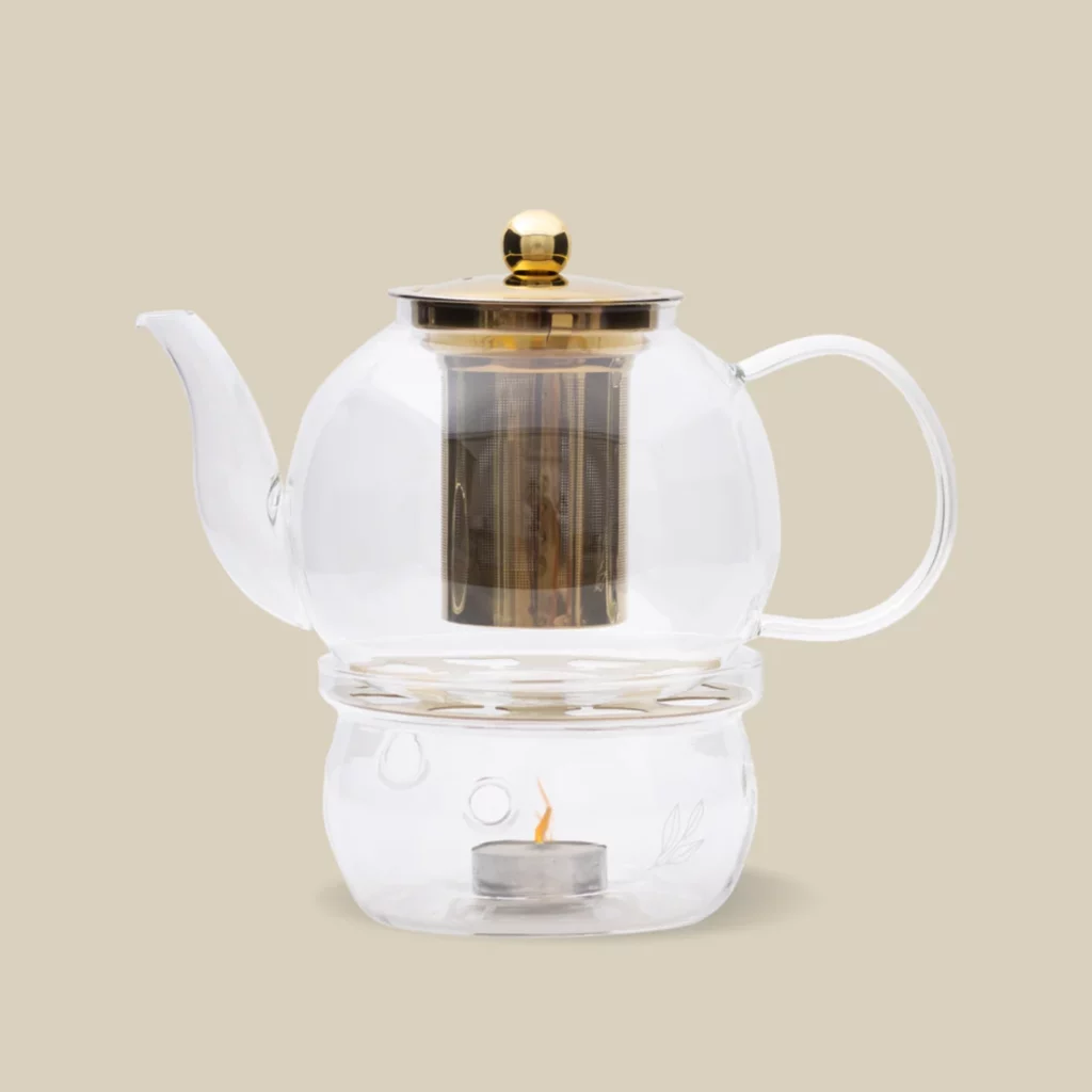 The Tea Collective GLASS & GOLD TEAPOT